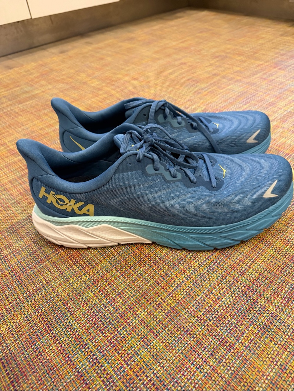 Hoka Blue Running Sneakers with White Midsole